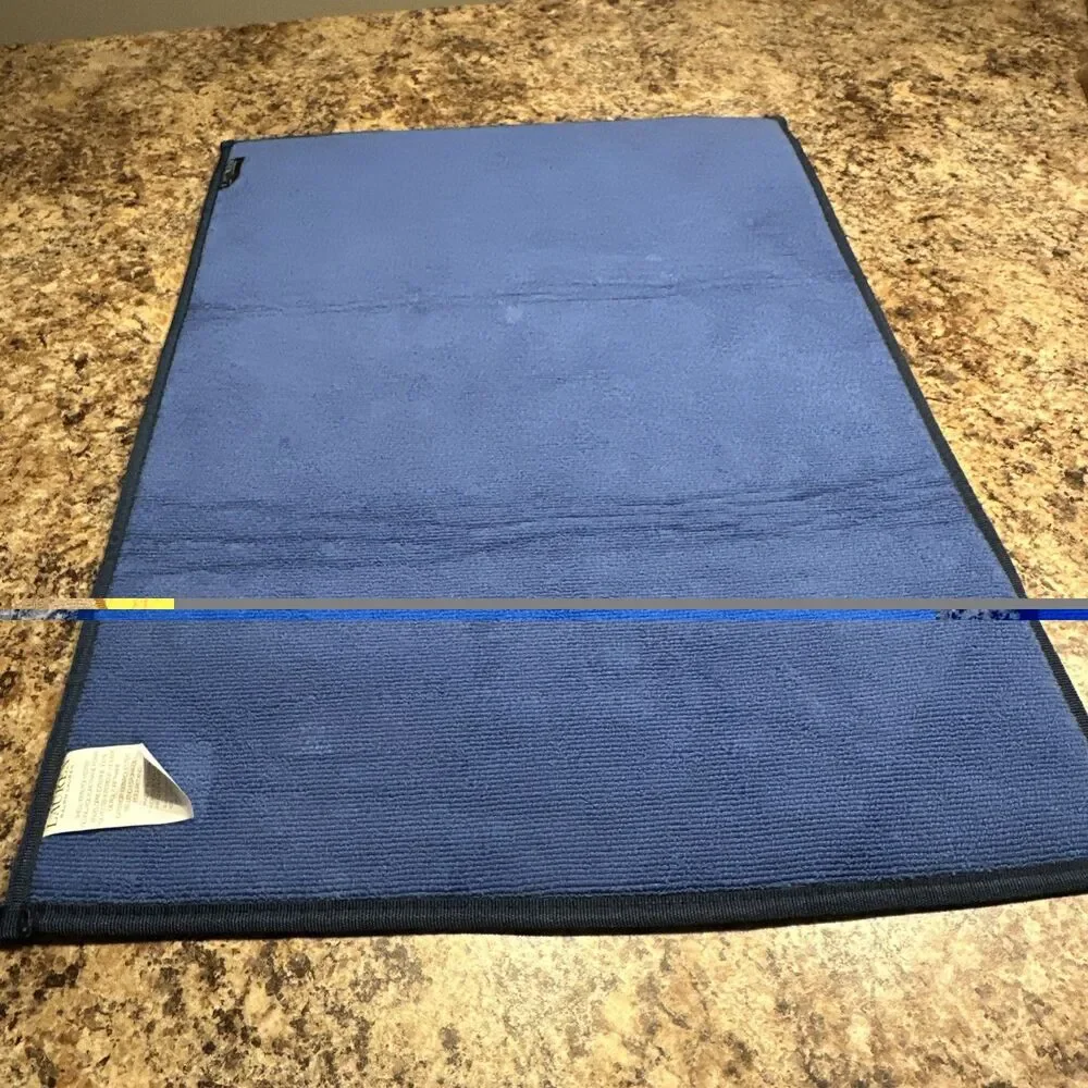 Ralph Lauren Dish Drying Mats Blue/White Gingham Pattern 16x18